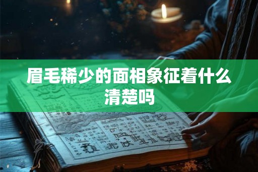 眉毛稀少的面相象征着什么清楚吗