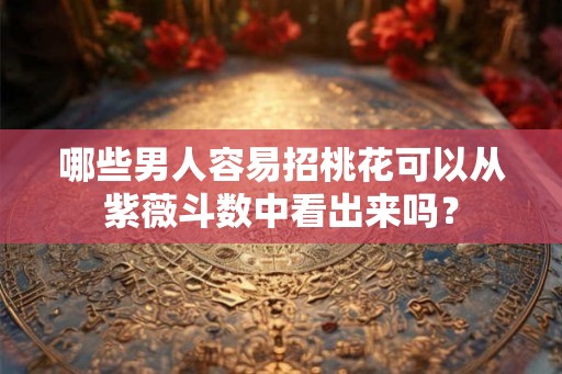 哪些男人容易招桃花可以从紫薇斗数中看出来吗？