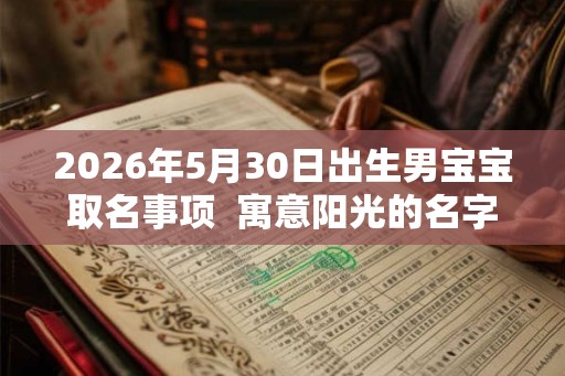 2026年5月30日出生男宝宝取名事项  寓意阳光的名字