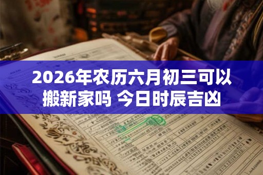 2026年农历六月初三可以搬新家吗 今日时辰吉凶