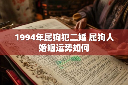 1994年属狗犯二婚 属狗人婚姻运势如何