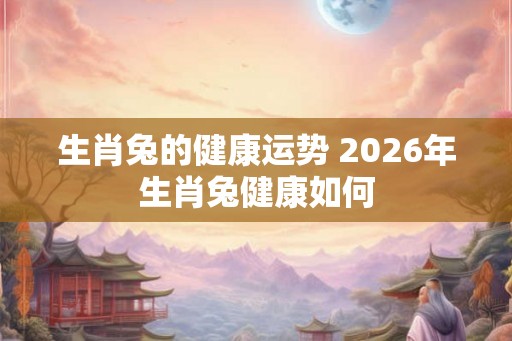 生肖兔的健康运势 2026年生肖兔健康如何