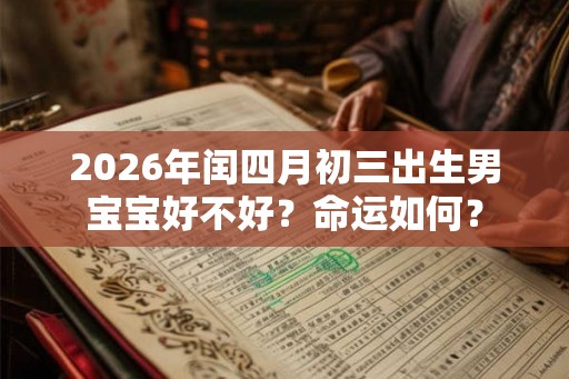 2026年闰四月初三出生男宝宝好不好？命运如何？