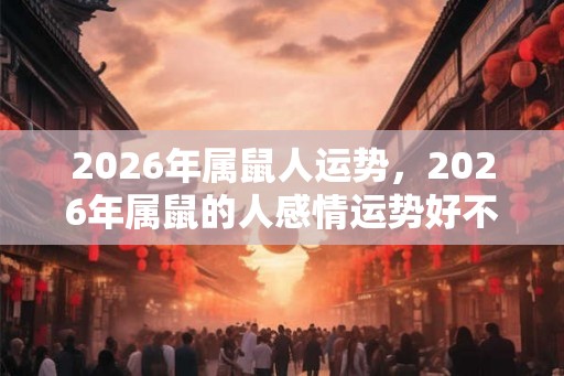 2026年属鼠人运势，2026年属鼠的人感情运势好不好？