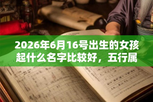 2026年6月16号出生的女孩起什么名字比较好,五行属什么 2026年6月16号出生的女孩起什么名字比较好,五行属什么