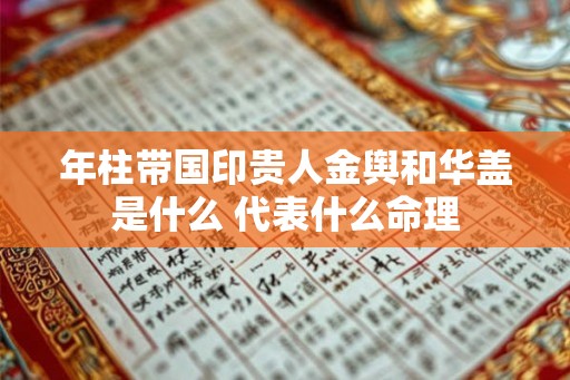 年柱带国印贵人金舆和华盖是什么 代表什么命理