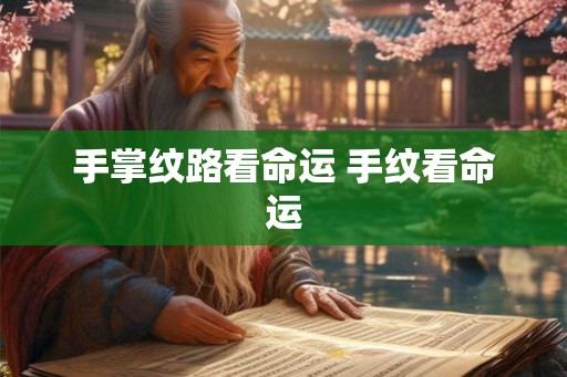 手掌纹路看命运 手纹看命运