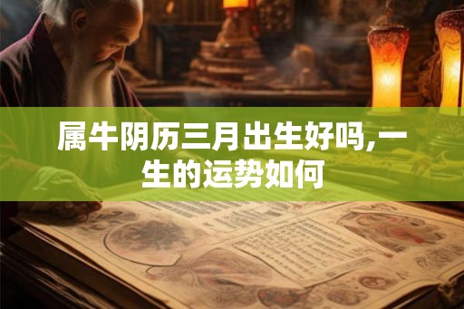 属牛阴历三月出生好吗,一生的运势如何 属牛阴历三月出生好吗,一生的运势如何