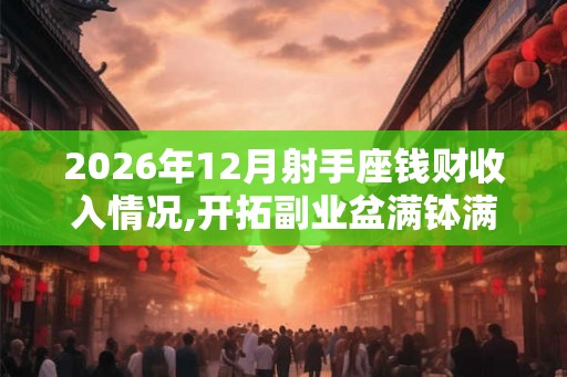 2026年12月射手座钱财收入情况,开拓副业盆满钵满