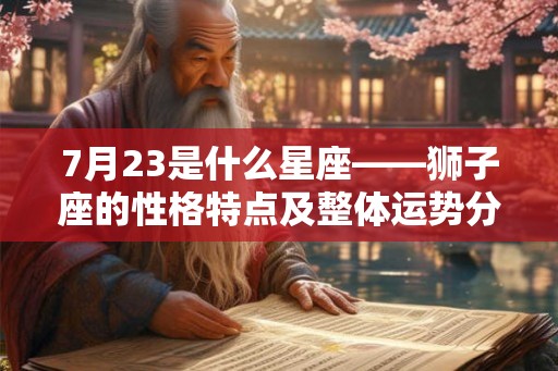 7月23是什么星座——狮子座的性格特点及整体运势分析