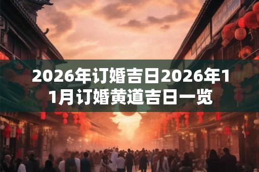 2026年订婚吉日2026年11月订婚黄道吉日一览 2026年订婚吉日2026年11月订婚黄道吉日一览