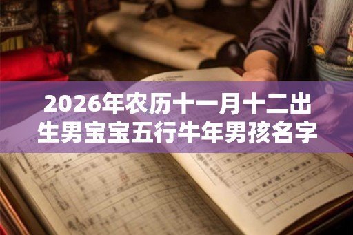 2026年农历十一月十二出生男宝宝五行牛年男孩名字推荐