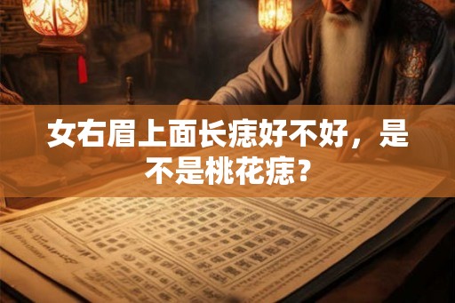 女右眉上面长痣好不好，是不是桃花痣？