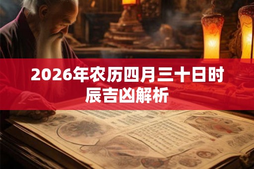 2026年农历四月三十日时辰吉凶解析