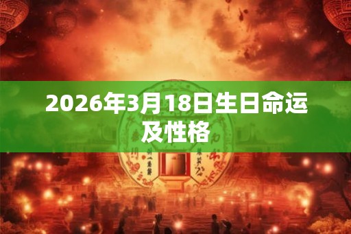 2026年3月18日生日命运及性格