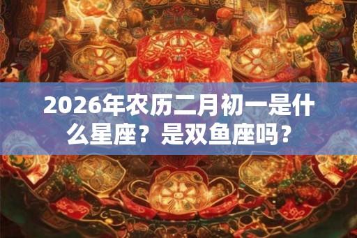 2026年农历二月初一是什么星座？是双鱼座吗？