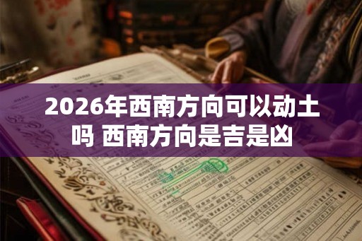 2026年西南方向可以动土吗 西南方向是吉是凶