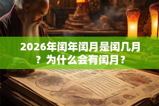 2026年闰年闰月是闰几月？为什么会有闰月？