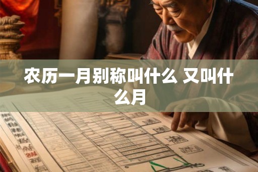 农历一月别称叫什么 又叫什么月