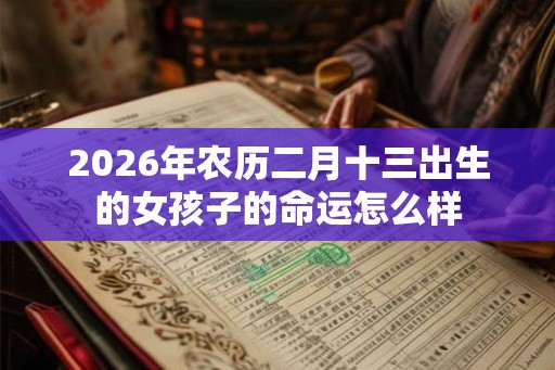 2026年农历二月十三出生的女孩子的命运怎么样