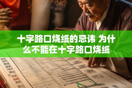 十字路口烧纸的忌讳 为什么不能在十字路口烧纸 十字路口烧纸的忌讳 为什么不能在十字路口烧纸