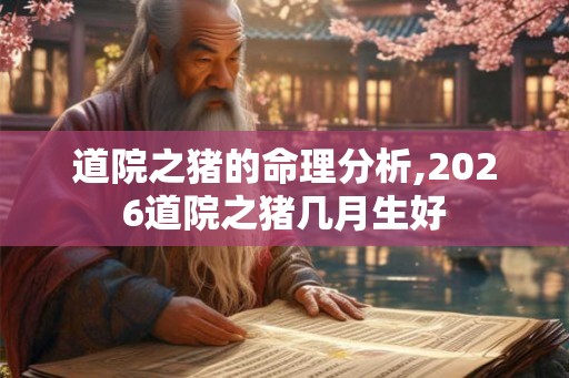 道院之猪的命理分析,2026道院之猪几月生好