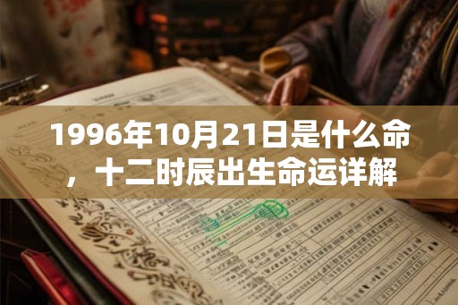 1996年10月21日是什么命，十二时辰出生命运详解