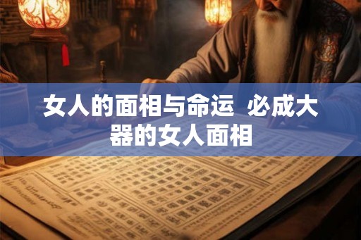 女人的面相与命运  必成大器的女人面相