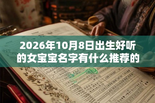 2026年10月8日出生好听的女宝宝名字有什么推荐的