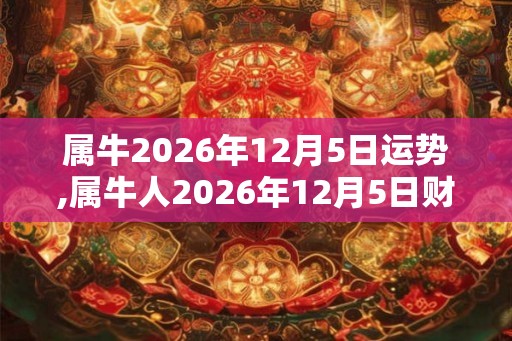 属牛2026年12月5日运势,属牛人2026年12月5日财运,生肖牛2026年12月5日运势