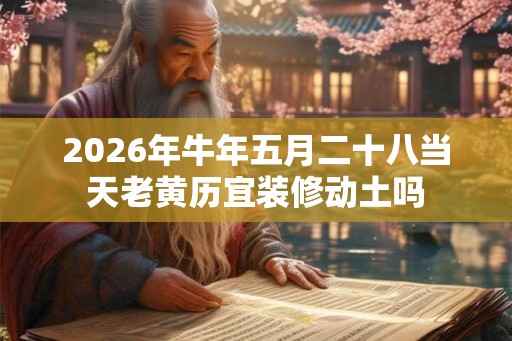 2026年牛年五月二十八当天老黄历宜装修动土吗