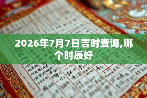 2026年7月7日吉时查询,哪个时辰好 2026年7月7日吉时查询,哪个时辰好