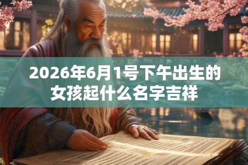 2026年6月1号下午出生的女孩起什么名字吉祥