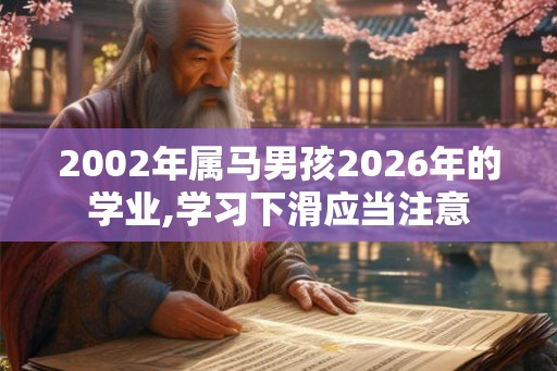 2002年属马男孩2026年的学业,学习下滑应当注意