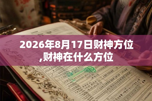 2026年8月17日财神方位,财神在什么方位