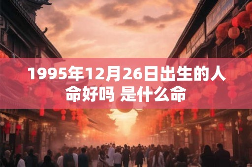 1995年12月26日出生的人命好吗 是什么命