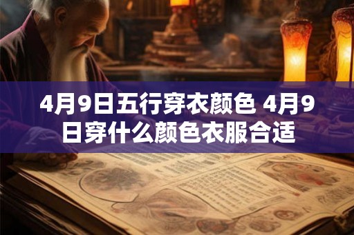 4月9日五行穿衣颜色 4月9日穿什么颜色衣服合适 4月9日五行穿衣颜色 4月9日穿什么颜色衣服合适
