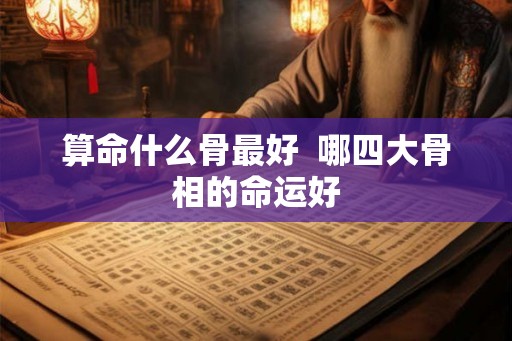 算命什么骨最好  哪四大骨相的命运好