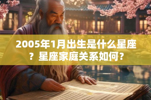 2005年1月出生是什么星座？星座家庭关系如何？