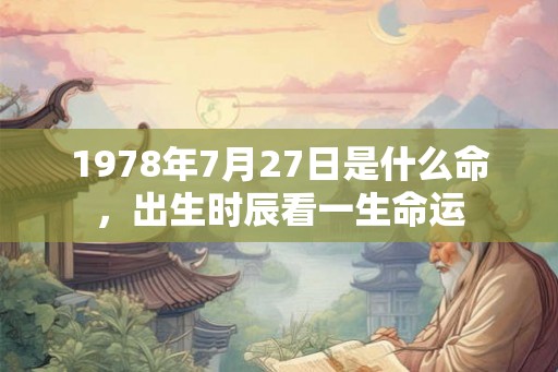 1978年7月27日是什么命,出生时辰看一生命运 1978年7月27日是什么命,出生时辰看一生命运