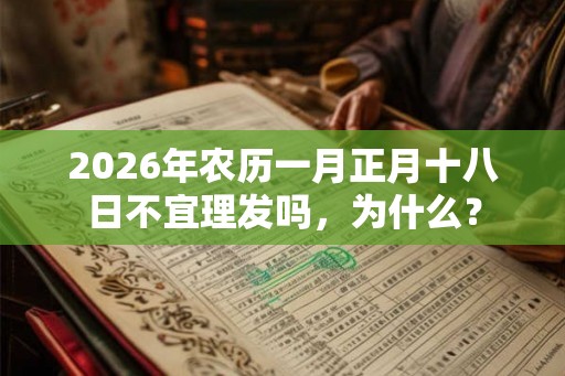 2026年农历一月正月十八日不宜理发吗，为什么？