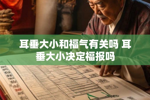 耳垂大小和福气有关吗 耳垂大小决定福报吗