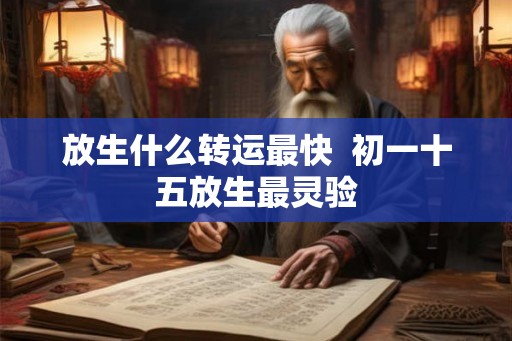 放生什么转运最快  初一十五放生最灵验