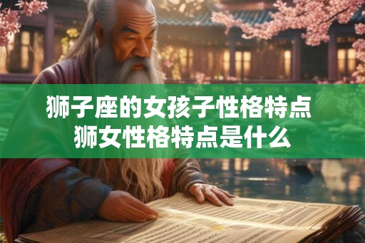 狮子座的女孩子性格特点 狮女性格特点是什么