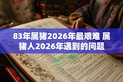 83年属猪2026年最艰难 属猪人2026年遇到的问题
