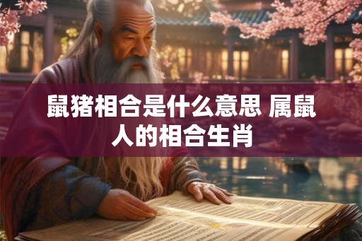 鼠猪相合是什么意思 属鼠人的相合生肖
