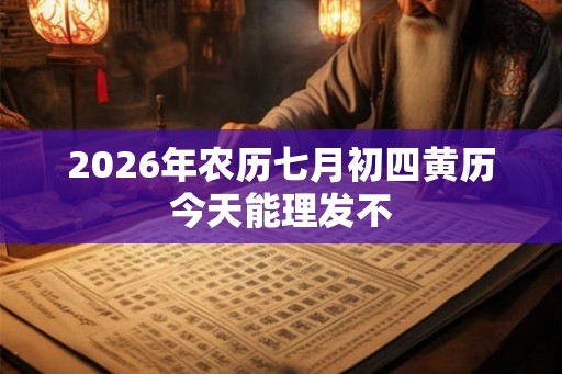 2026年农历七月初四黄历今天能理发不