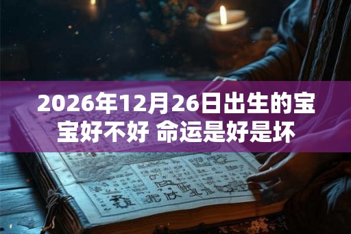 2026年12月26日出生的宝宝好不好 命运是好是坏