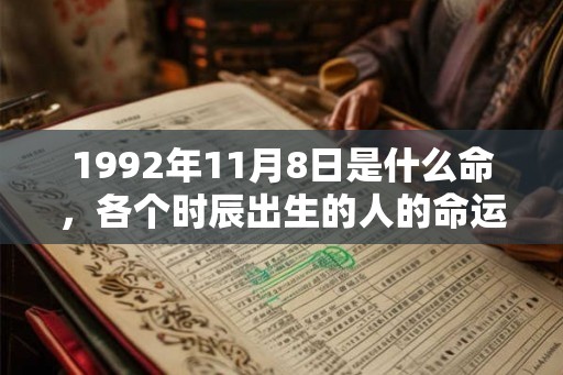 1992年11月8日是什么命，各个时辰出生的人的命运