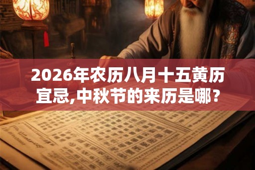 2026年农历八月十五黄历宜忌,中秋节的来历是哪? 2026年农历八月十五黄历宜忌,中秋节的来历是哪?